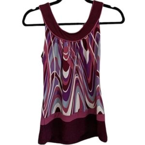 Love Tease Purple Swirl Pattern Tank Top Size S 💜✨
